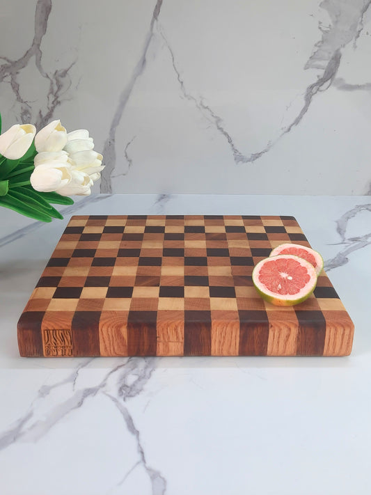 End-Grain MultiColor Cutting Board